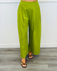 Green Pleated Wide Leg Pants (Reg.)