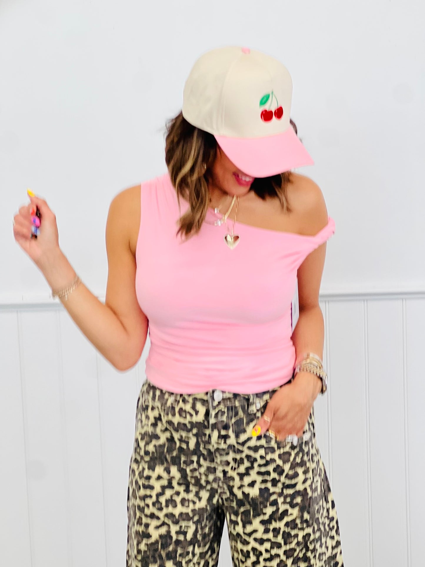 One Shoulder Fitted Top (Reg. & Plus) - 10 Colors