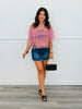 Sheer Mesh Ruffle Tiered Blouse (Reg.) - 3 Colors