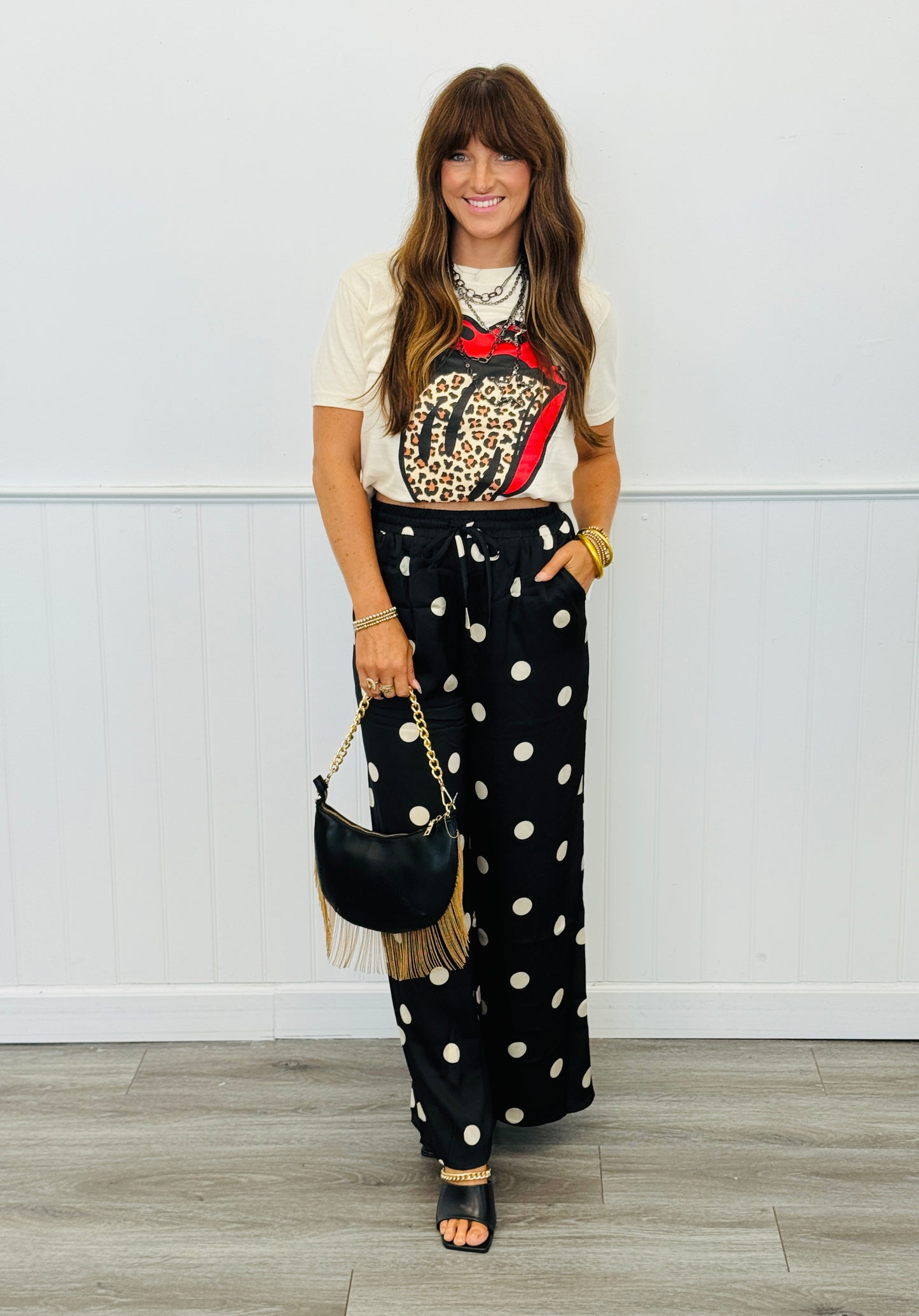 Polka Dot Wide Leg Pants (Reg.) - 4 Colors