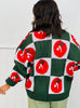 Button Up Tomato Pattern Sweater Cardigan (Reg.)
