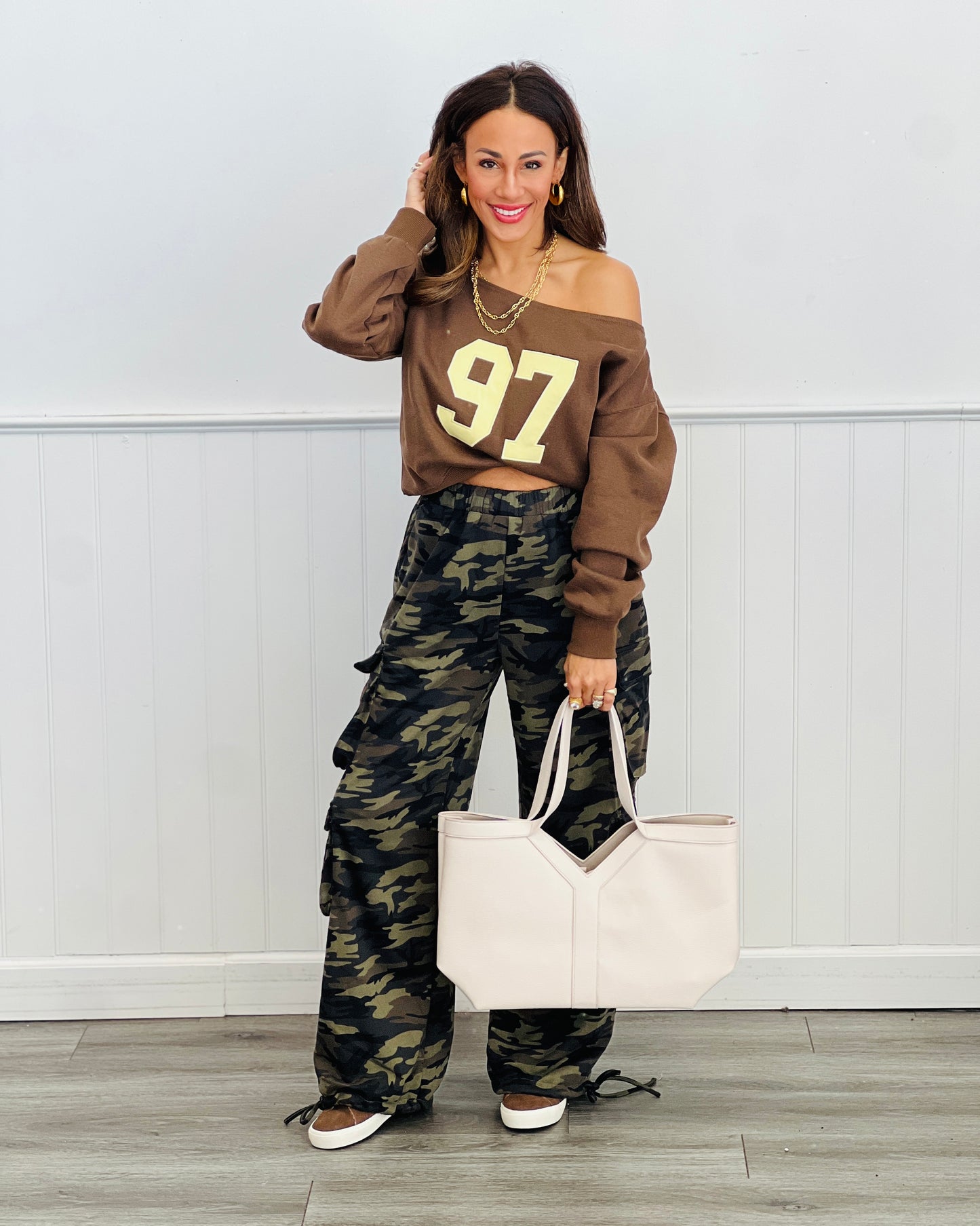 Olive Camouflage Cargo Pants (Reg & Plus)