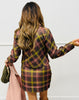 Brown Plaid Zip Up Jacket (Reg.)