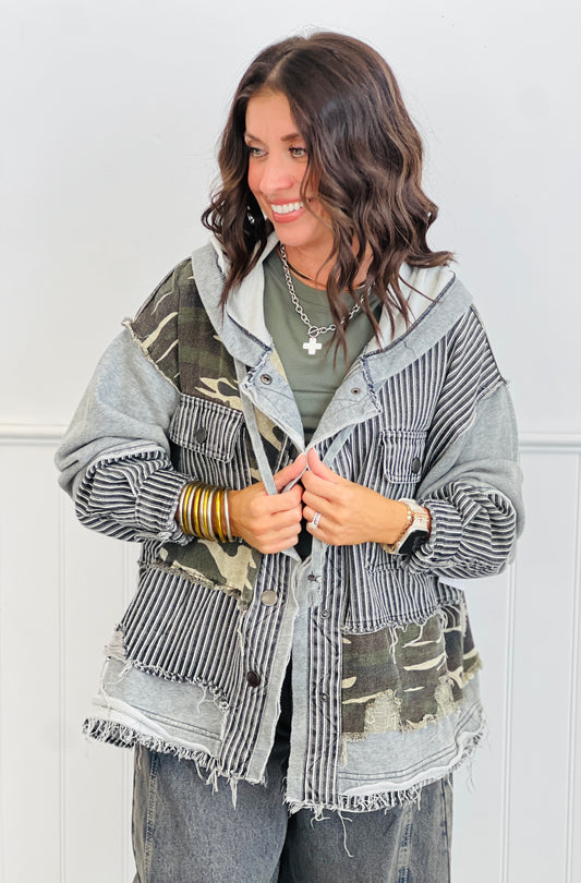 Oli & Hali Grey Camo Hoodie Jacket (Reg.)