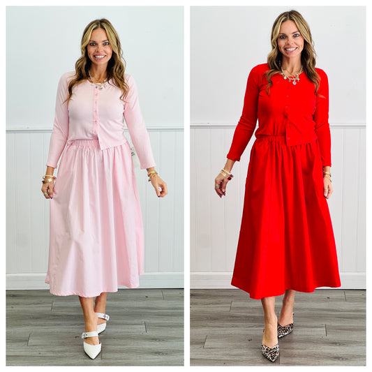 Spring Breeze Cardi/Skirt Set (Reg.)-2 Colors