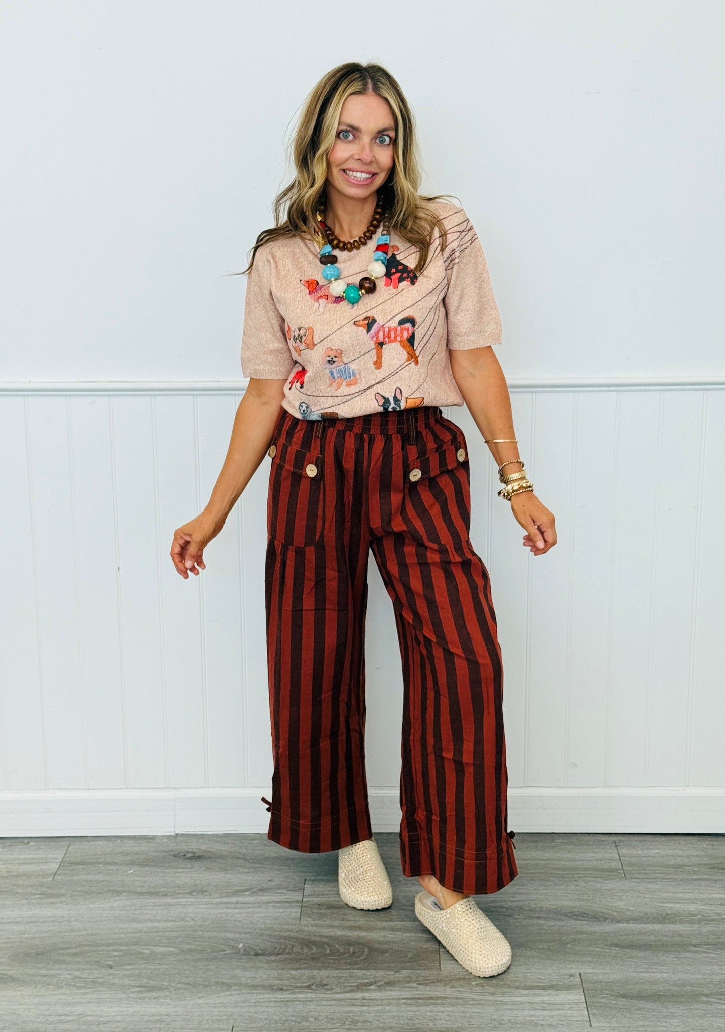 Rust Stripe Cargo Pants (Reg & Plus)