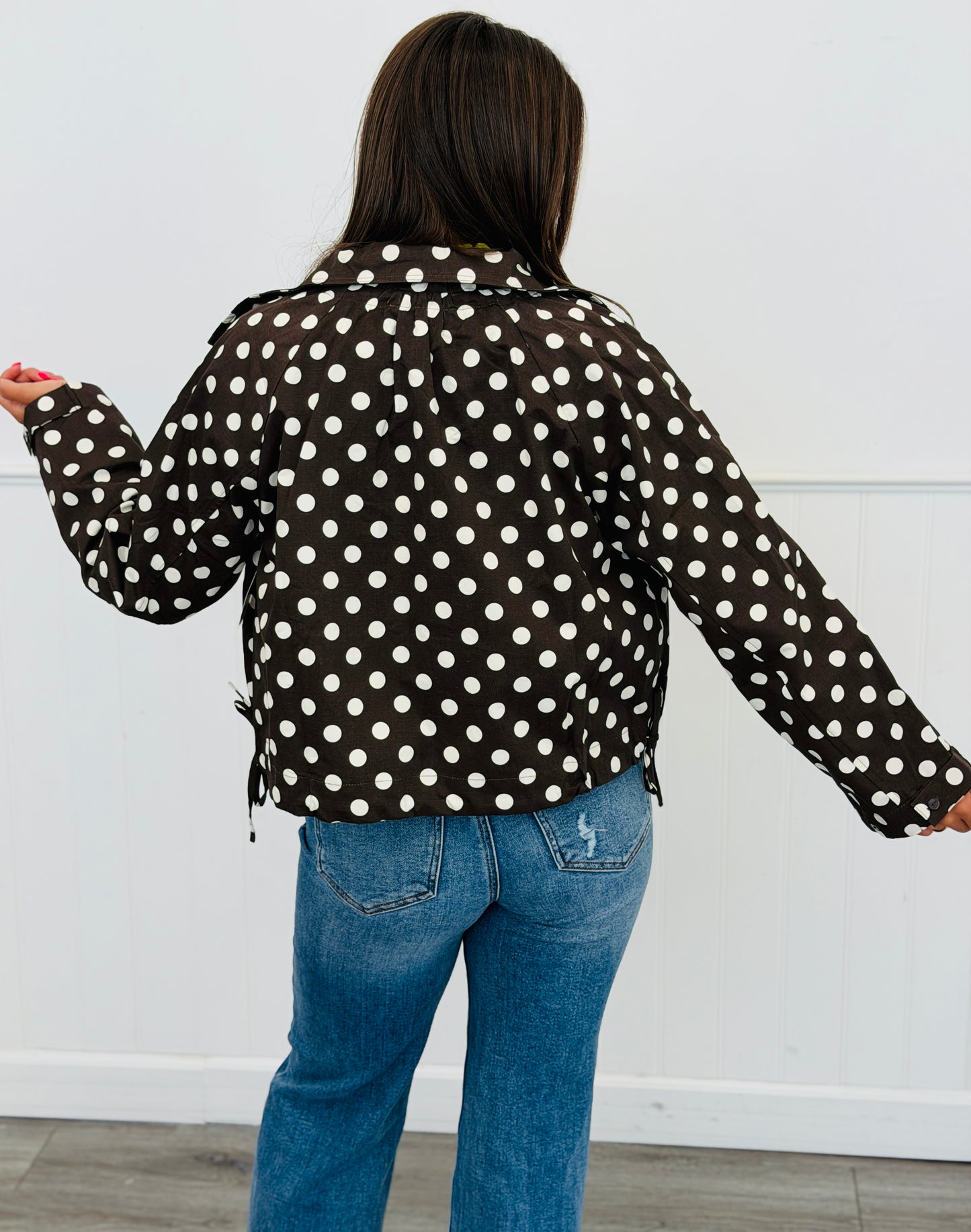 Brown Cream Polka Dot Jacket (Reg.)