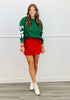 Tied With Cheer Bow Sleeves Pullover (Reg. and Plus)