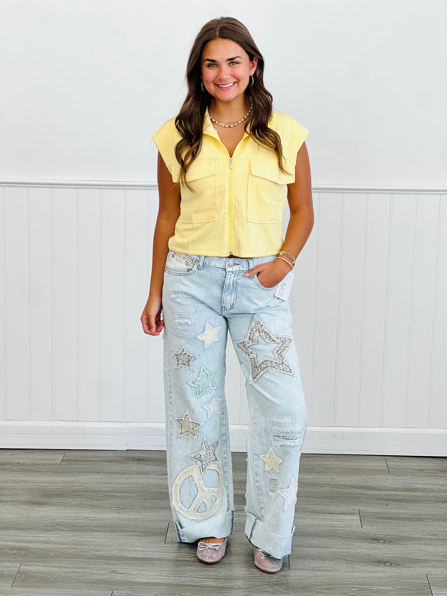 Oli & Hali Blue Star Patch Jeans (Reg.)