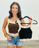 Lace Contrast Cami Top (Reg.)-2 Colors