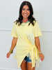 Butter Yellow Wrap Side Tie Top (Reg.)