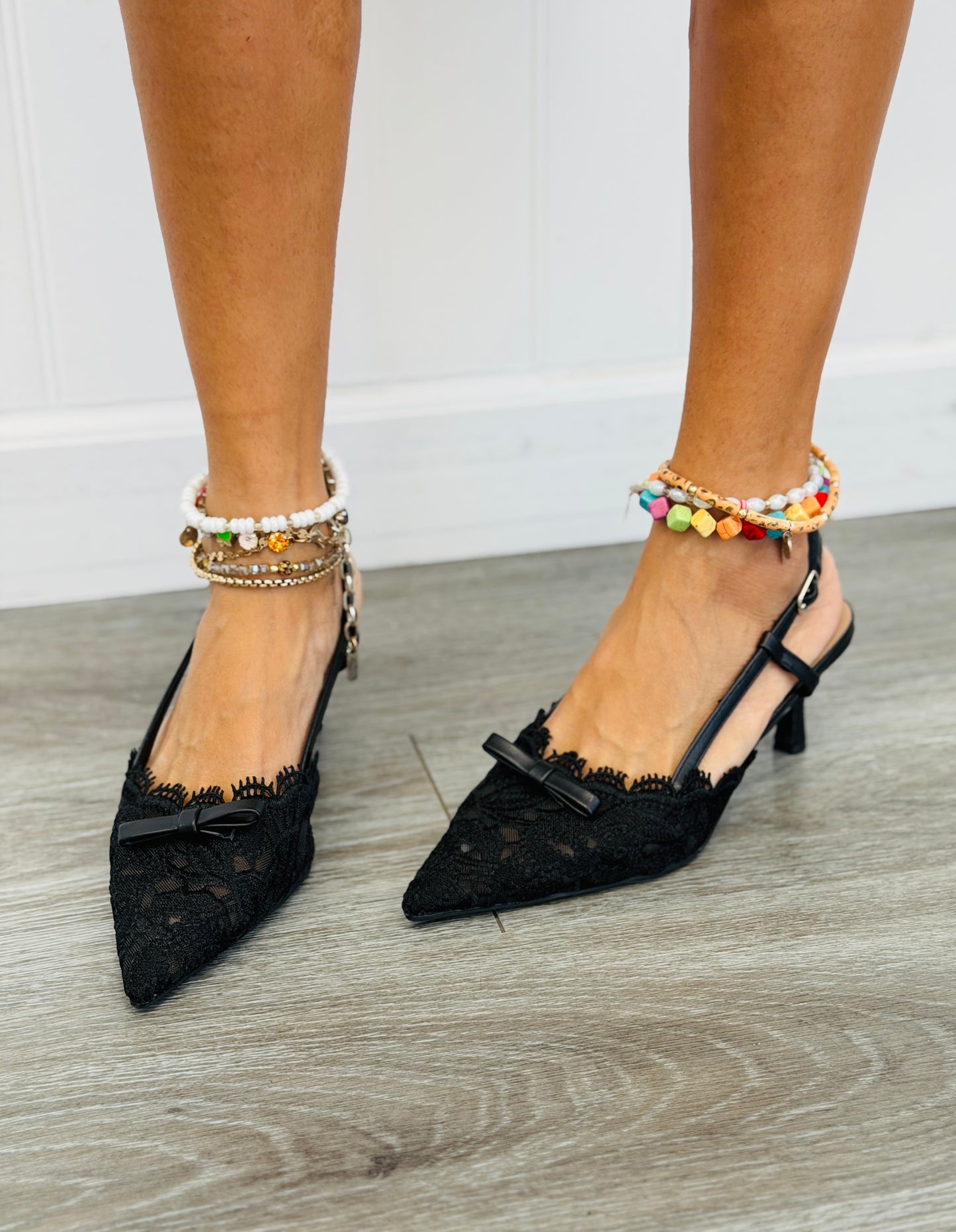Black After Hours Lace Heels