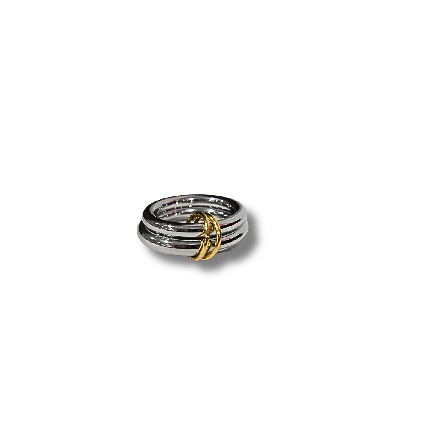 Linked Layers Mixed Metal Ring