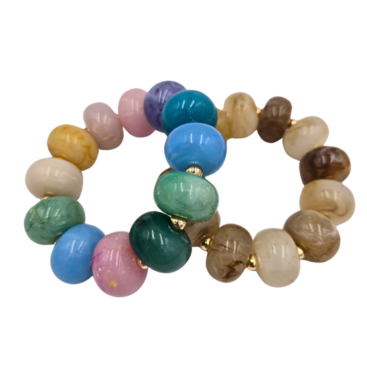 Chunky Marble Stretch Bracelet (2 colors)