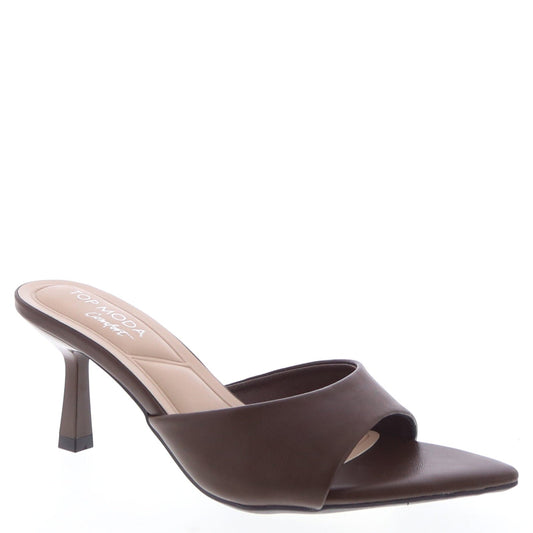 Brown Pointed & Polished Heels