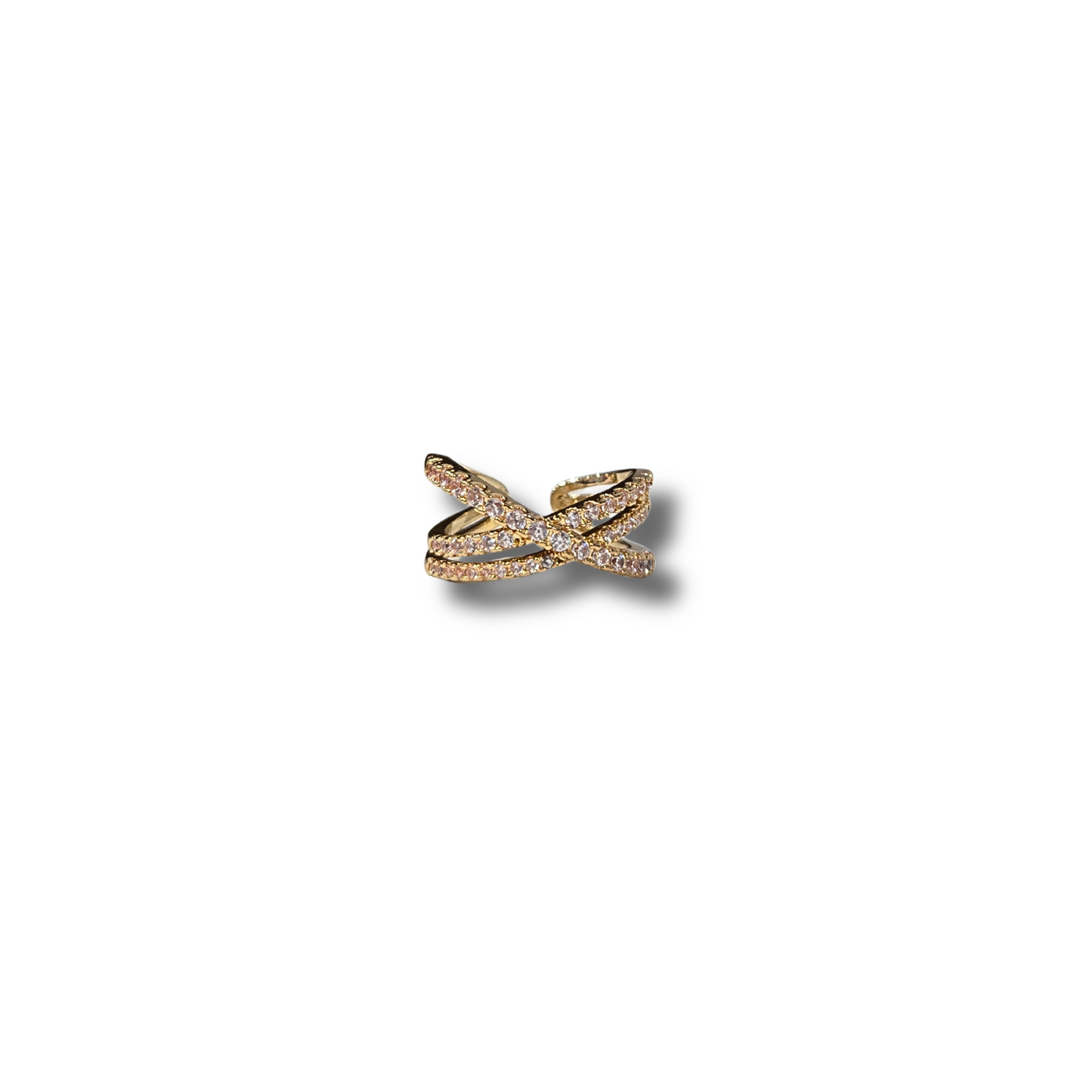 Triple Crisscross Gold Ring