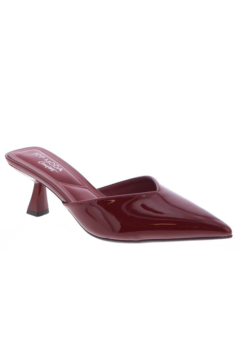 Cherry Red Vogue Point Kitten Heels