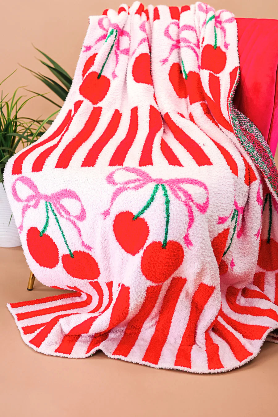 Red Cherry Bomb Blanket