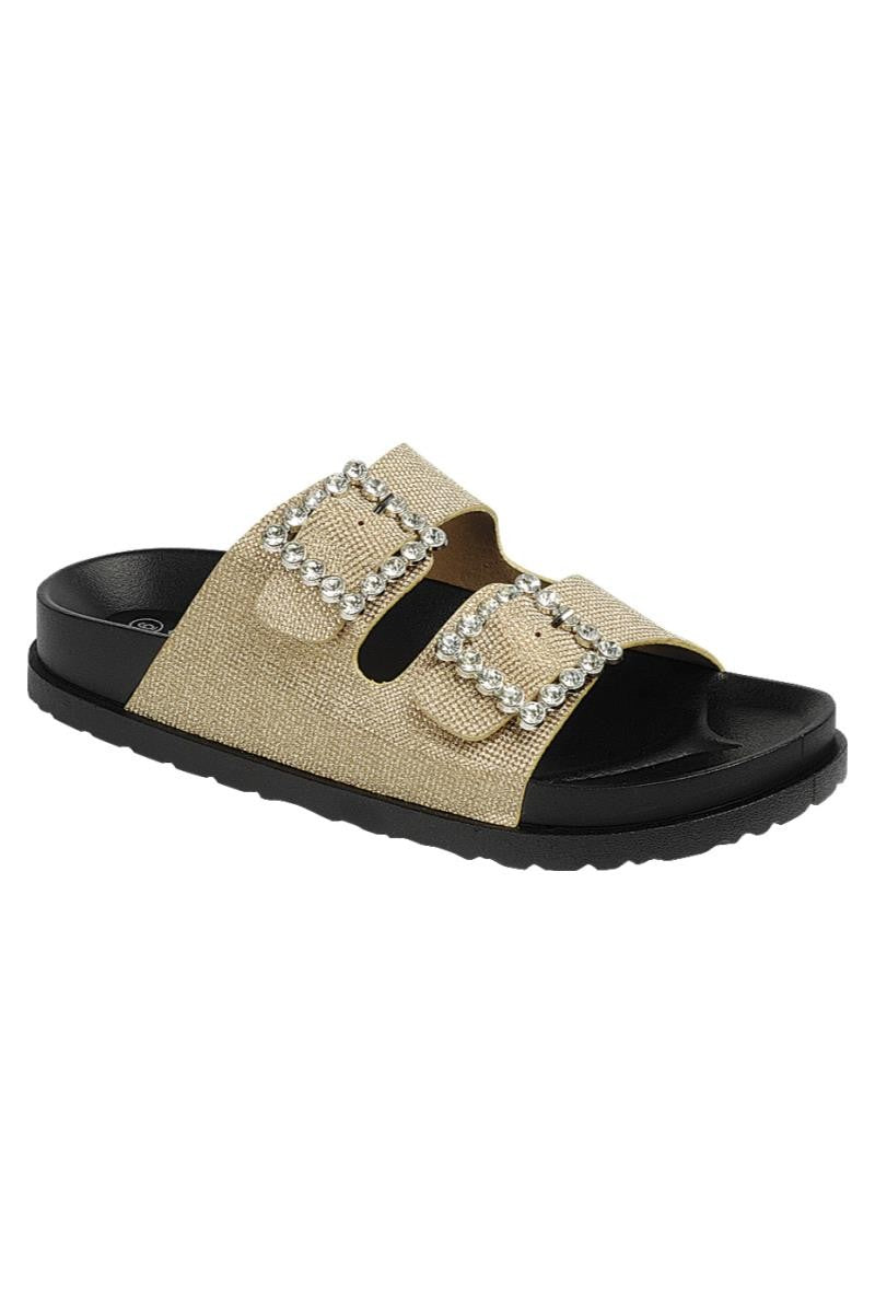 Champagne Crystal Chic Sandals