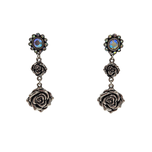 Desert Rose & Iridescent Jewel Earrings