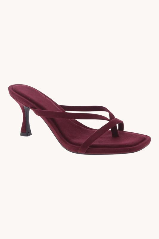 Wine Suede Lowkey Lift Heels