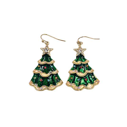 Fancy Christmas Tree Earrings