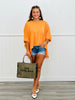 Tangerine Kimono Sleeve Sweater (Reg & Plus)
