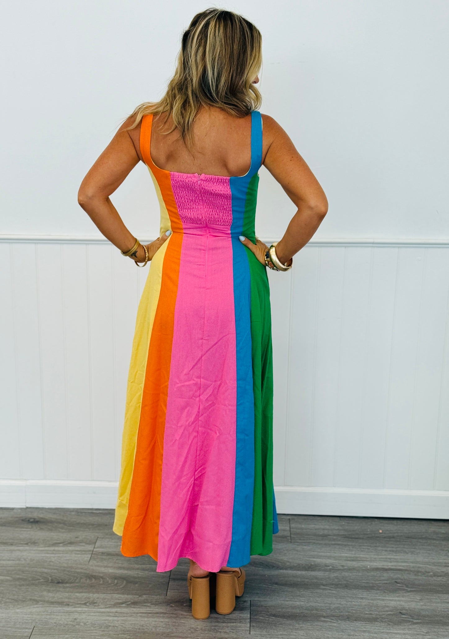 Rainbow Striped Maxi Dress (Reg.)