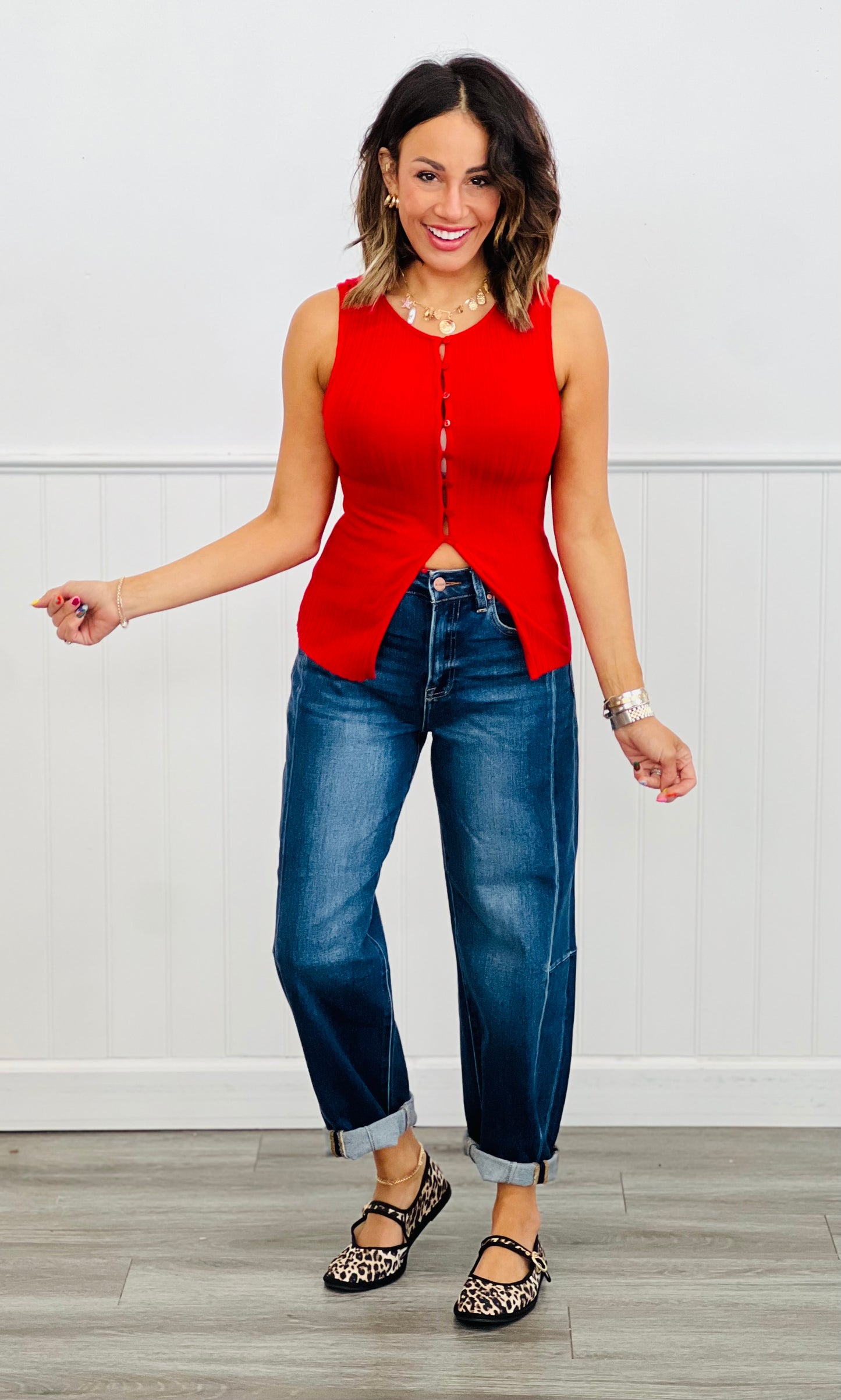 Risen Rock The Night Away Barrel Jeans Dark (Reg. & Plus)