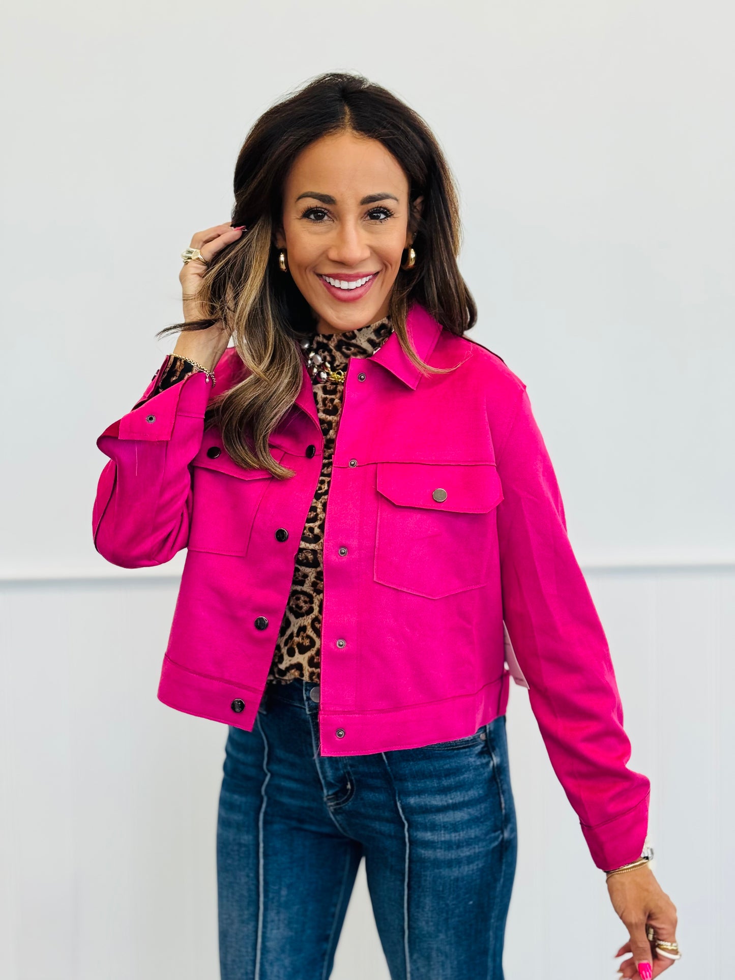 Faux Suede Jacket (Reg.)-4 Colors