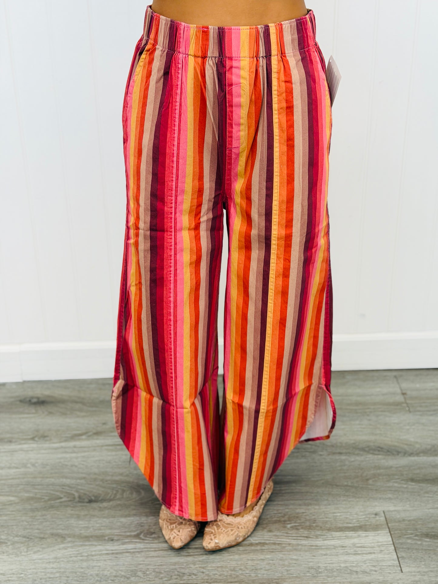 Mustard Multi Stripe Tulip Washed Denim (Reg)