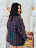 Plaid Patchwork Button Down Top (Reg. and Plus)