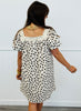 Polka Dot Ribbon Puff Sleeves Mini Dress (Reg.)