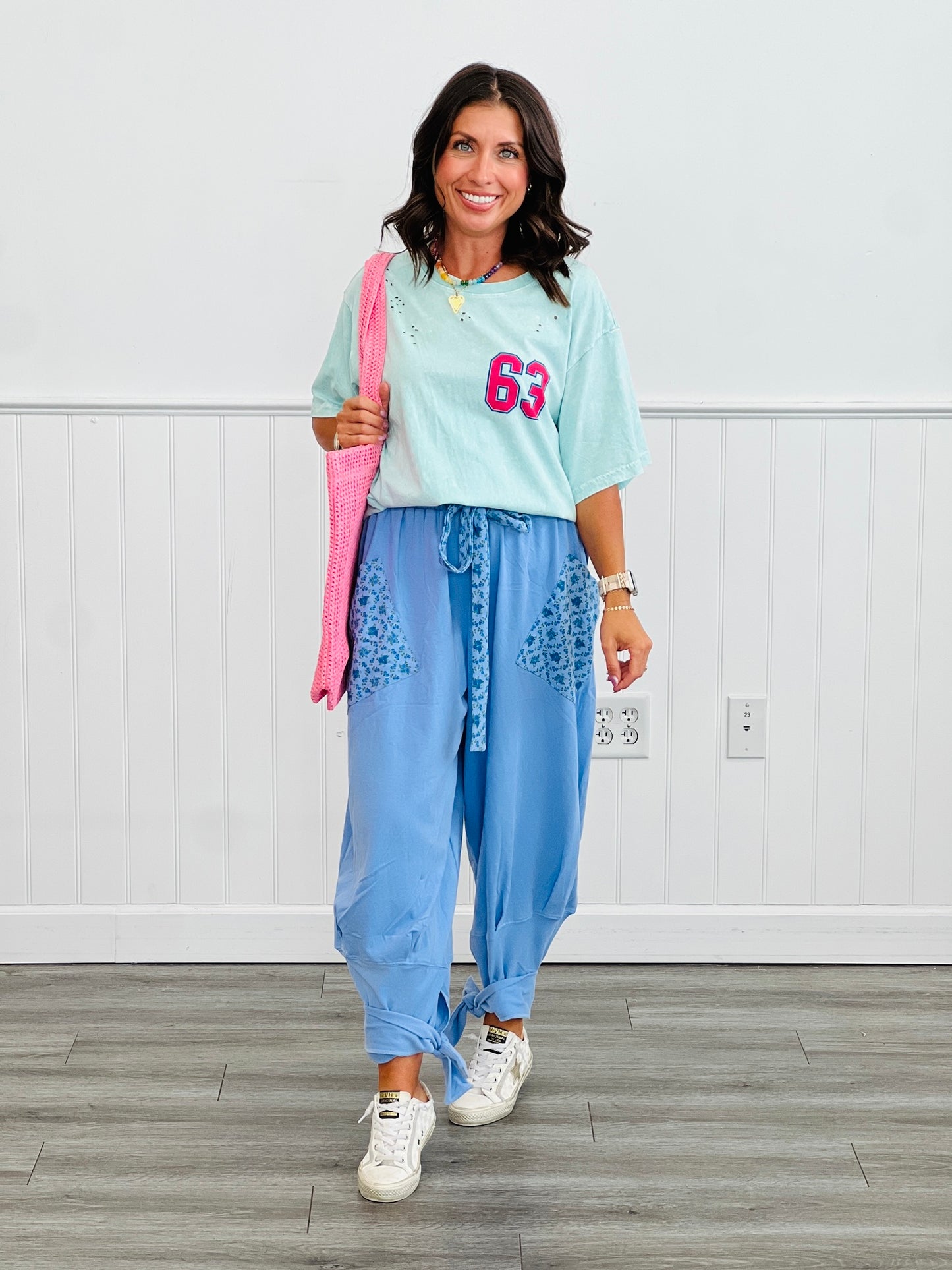 Washed Mint Laser Cut 63 Graphic Tee (Reg.)