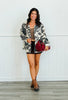 Taupe/Brown Cow Print Jacket (Reg.)