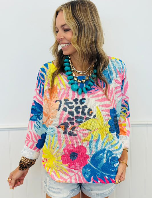 Multi Print Pullover Top (OS & PLUS)