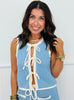 Sky Blue Vest & Pencil Skirt Set (Reg & Plus)