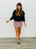Maroon Let's Go Checkered Skort (Reg. and Plus)
