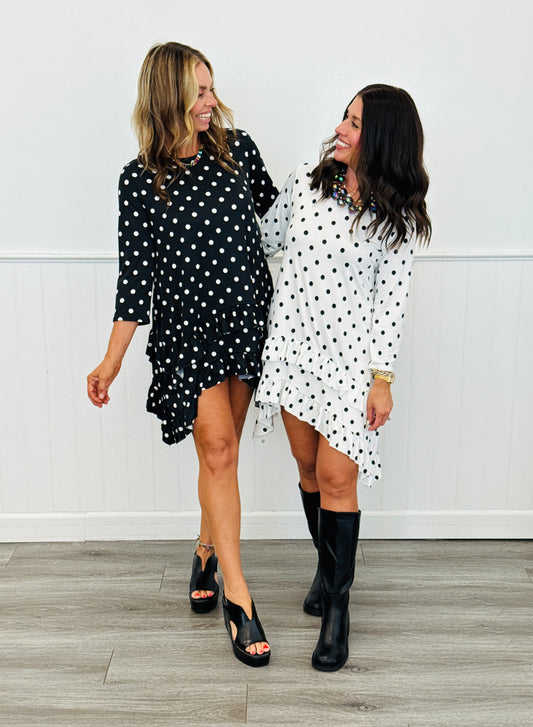 Soft Ruffle High-Low Top (Reg & Plus) - 2 Colors