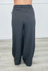 Black Stripe Wide Leg Pants (Reg.)