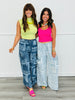 Denim Patchwork Paisley Print Pants (Reg.)-2 Colors