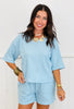 Baby Blue Striped Top & Shorts Set (Reg.)