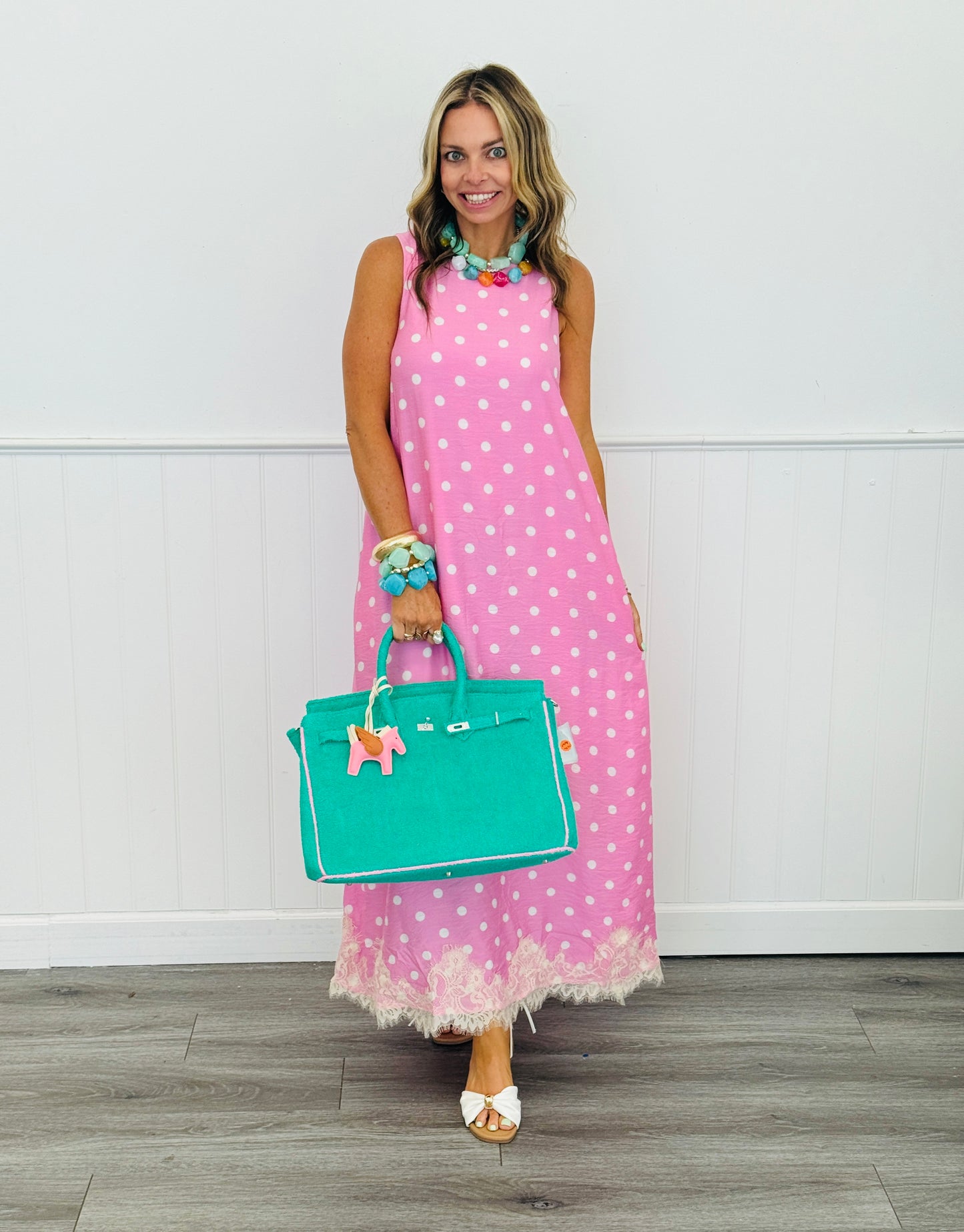 Polka Dot Lace Detailed Midi Dress (Reg.) - 3 Colors