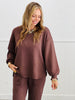 Brown Oversized Pullover Top (Reg. and Plus)