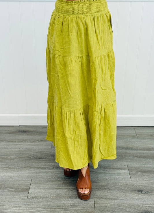 Kiwi Smocked Waist Maxi Skirt (Reg.)