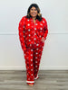 Santa's Signature Bow Ruffle Pajama Set (Reg. and Plus)