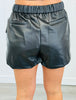 Black Pleather Shorts (Reg.)
