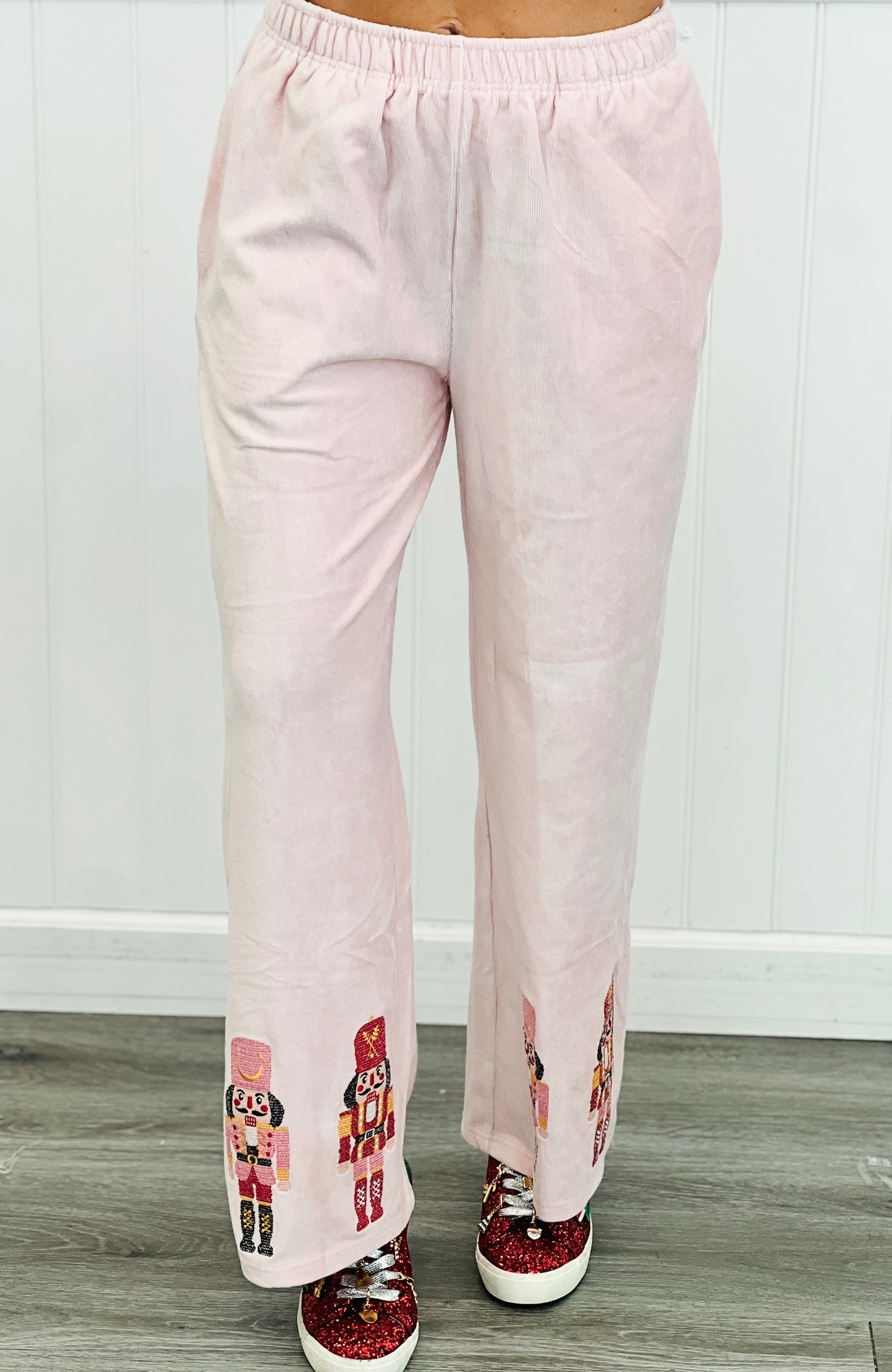 Pink Nutcracker Embroidered Corduroy Top & Pant Set (Reg.)