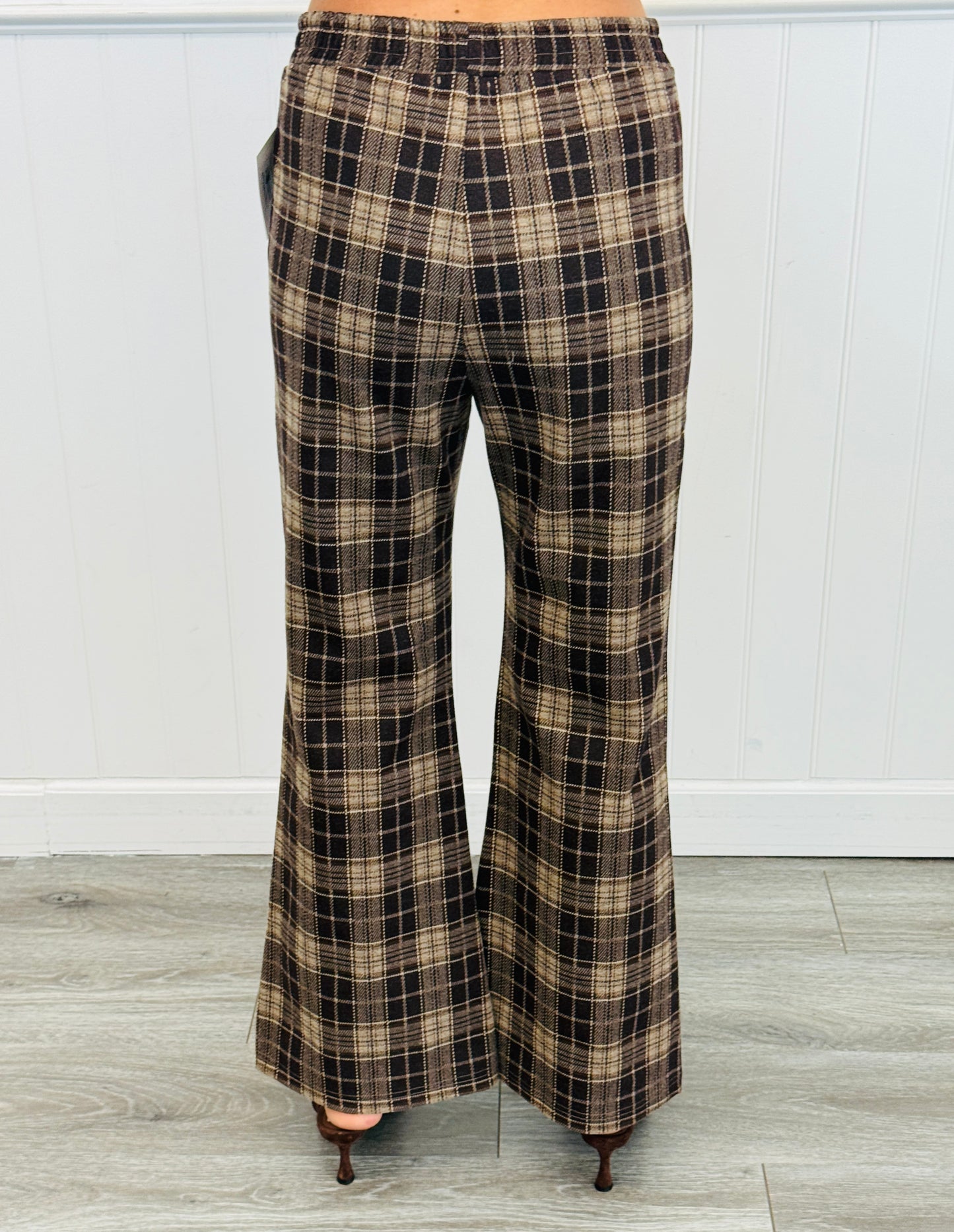 Deep Mocha Plaid Ankle Pants (Reg.)