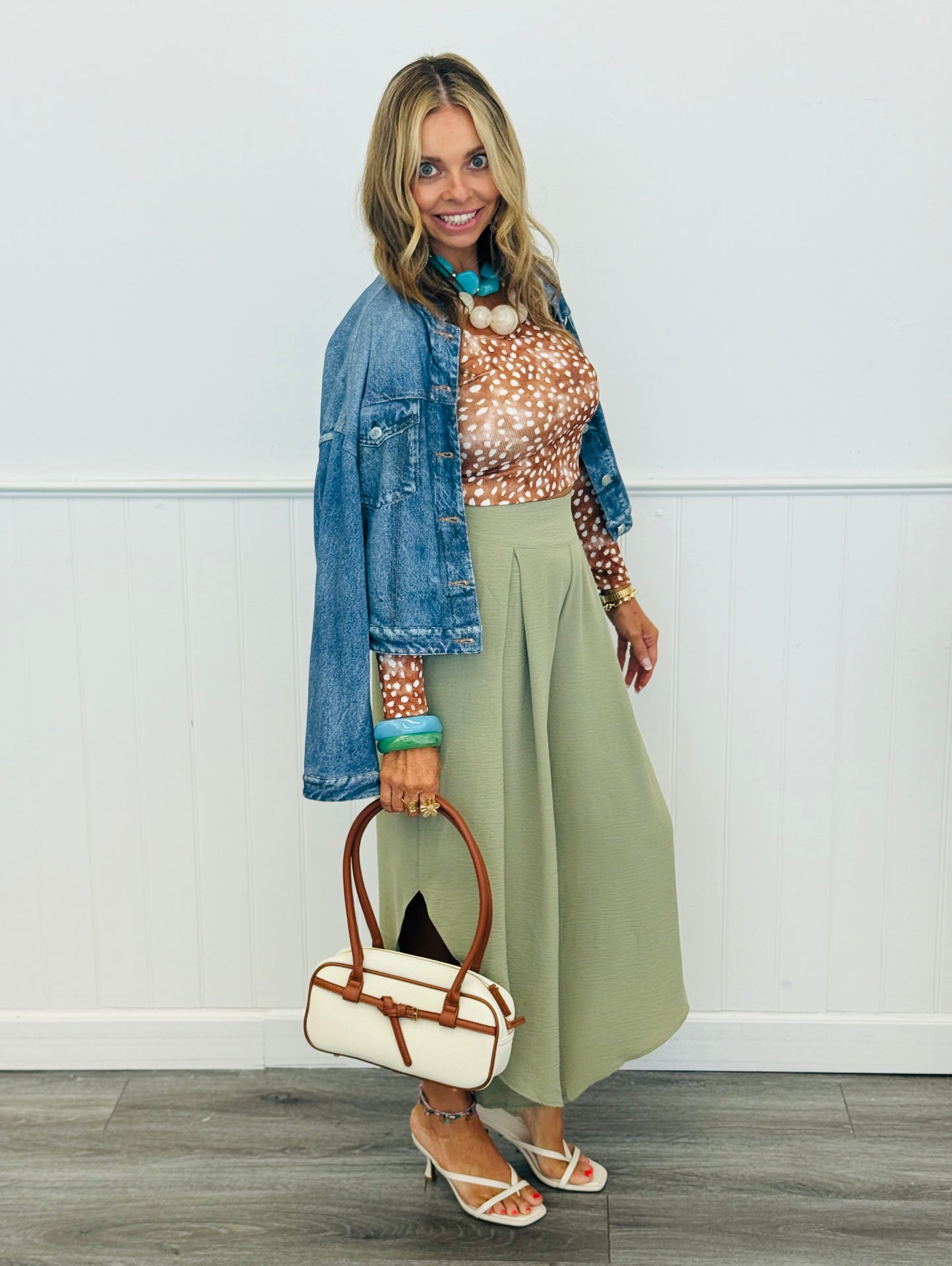 Flowy Pleated Wide Leg Gaucho Pants (Reg.) - 3 Colors